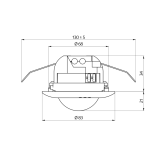 Capteur de présence KNX PD2N DX T/L/Pr