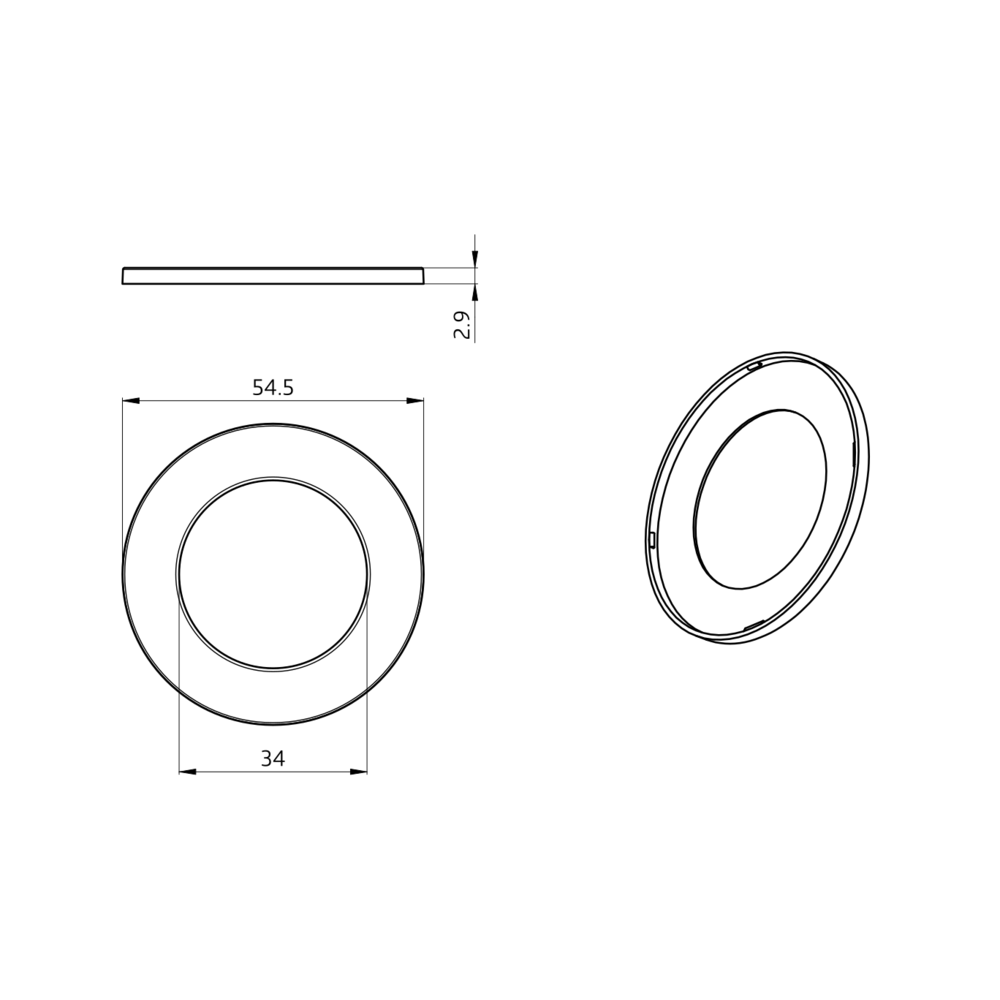 Abdeckring für PD11 schwarz